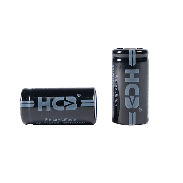 HCB Long Life CR123A 3.0V 2100mAh Lithium MnO2 Primary Battery CR123ASC for Cattle Rumen Bolus and Animal Tracking