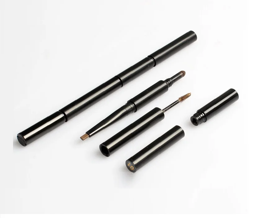 Low MOQ Make Your Own Brand Triangle Waterproof 3 in 1 Private Label Eyebrow Pencil For Cosmetic Makeup