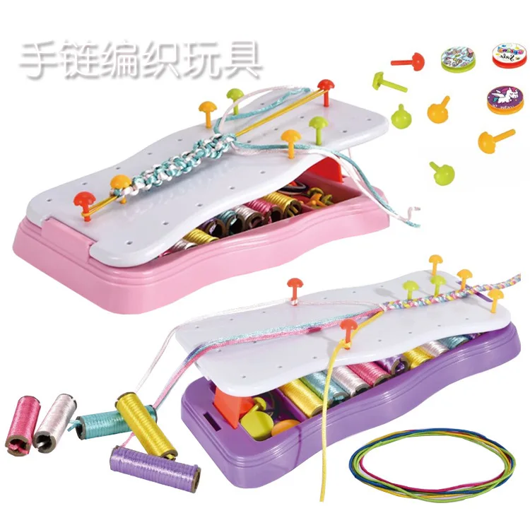 Exclusive Supplies Girls DIY Bracelet knitting Machine Toys Cartoon Whale Educational DIY Toy Kids Dress Up Bracelet Making Kit
