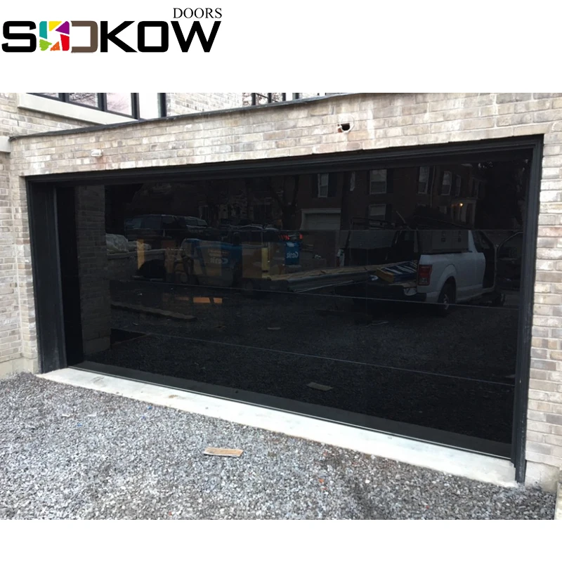 smooth modern flush design garage door aluminum sectional glass doors