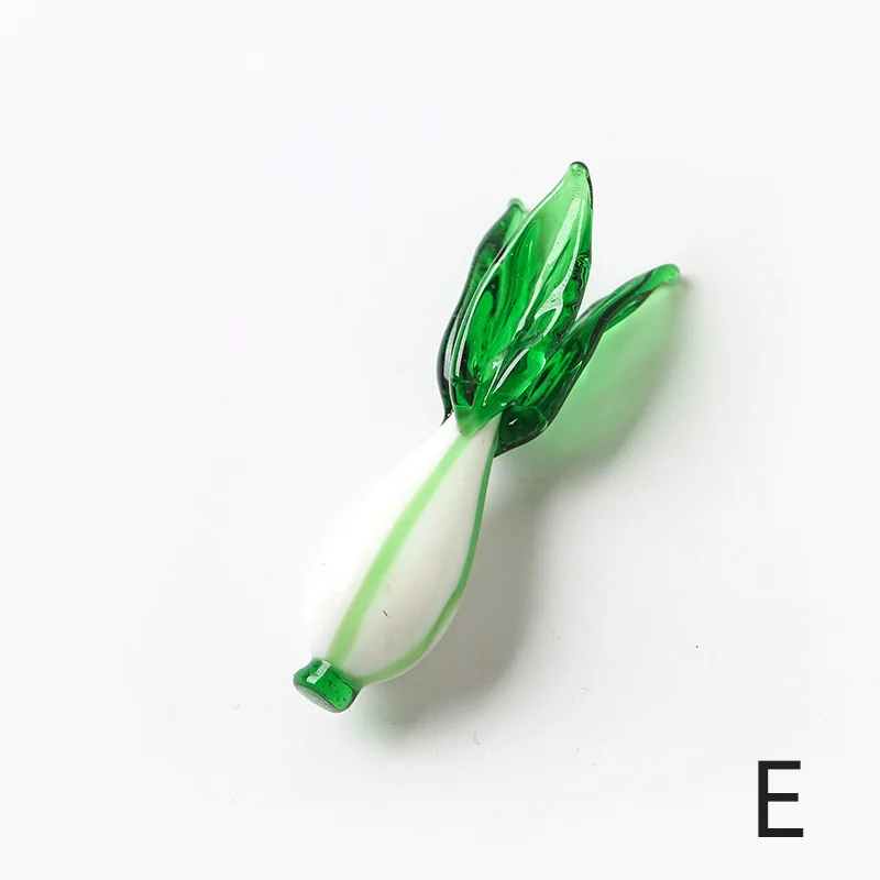 hot sale hand-blown artificial and vegetable Stained glass fruit statues Christmas tree decorations