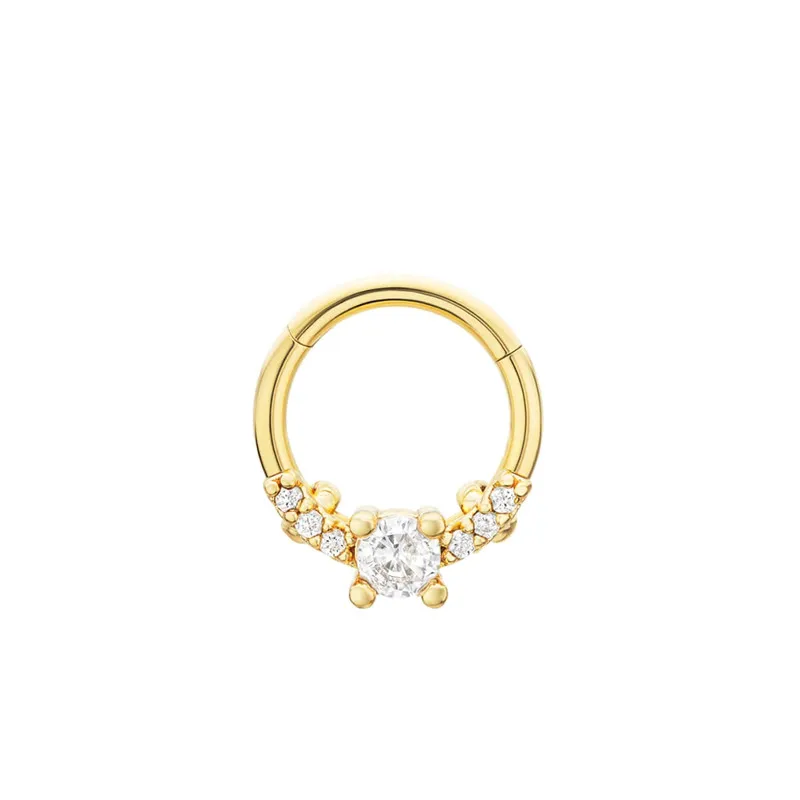 ROXI 18k позолоченные серебряные универсальные простого бриллиантового хряща пирсинг-обруч для ушей застежка ювелирные изделия