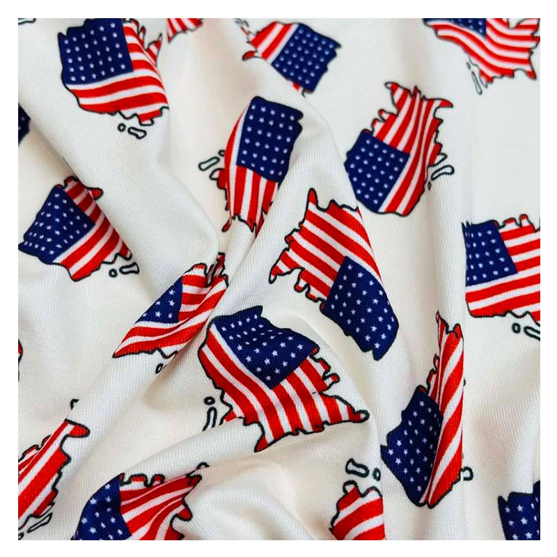 DBP fabric custom design double brushed poly digital print DTY jersey spandex fabric