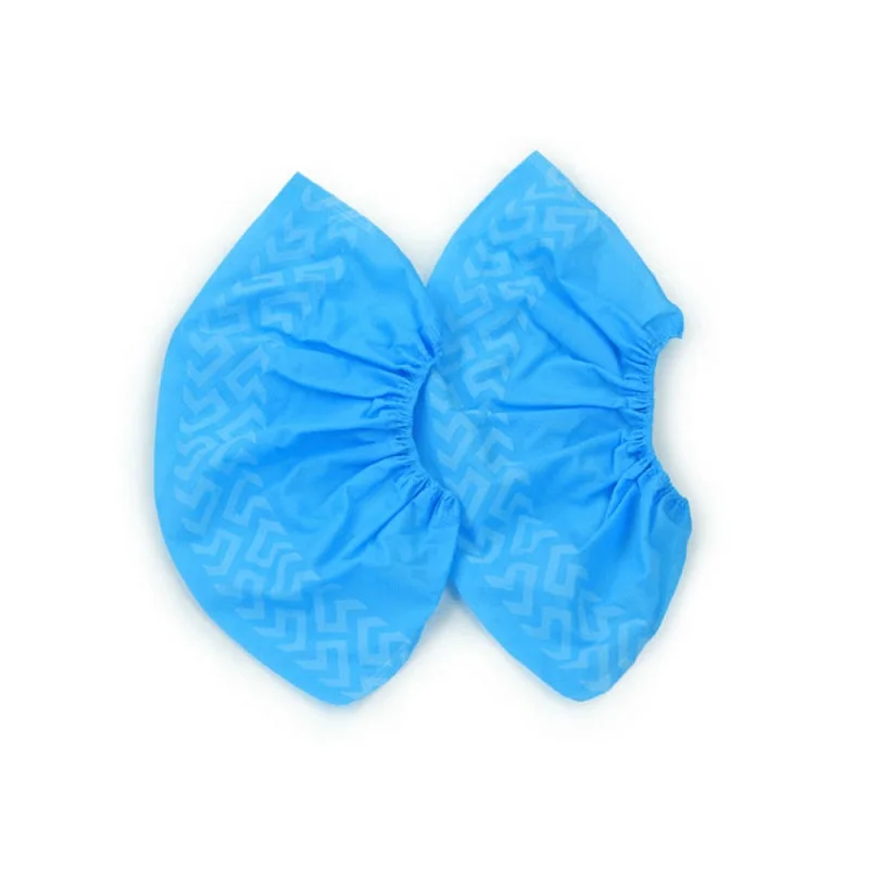 Factory Wholesale Waterproof Plastic  Shoe Covers Non Woven Disposable Shoe Cover