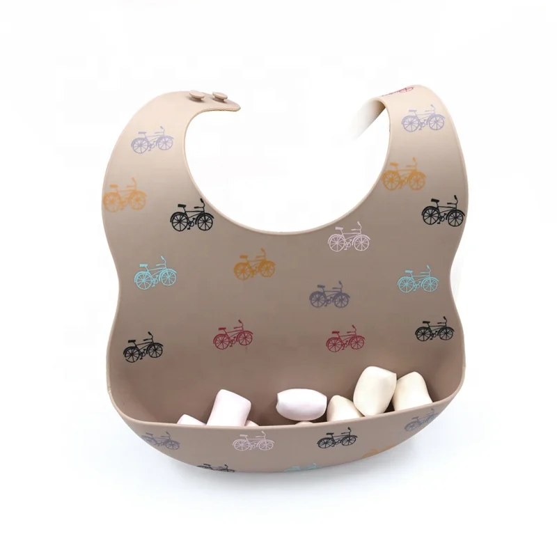 Food Grade baby product Soft Waterproof Easy Clean Silicone Bibs Silicone Baby Bib