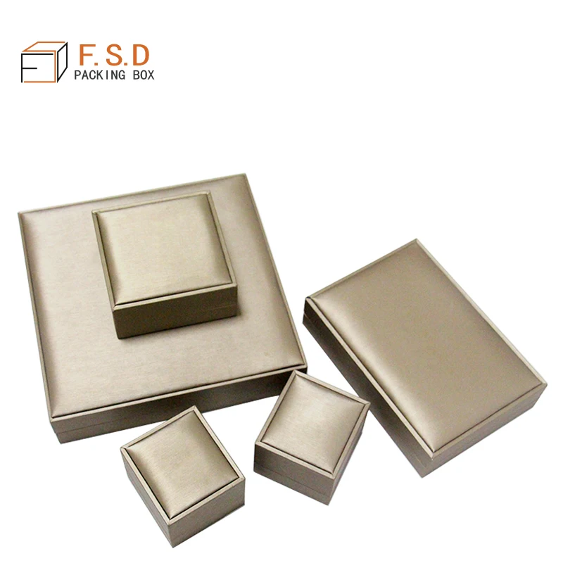 FSD Manufacturers Design Plastic Wholesale Ring Boxes Jewelry Box Pu Leather Custom Logo Jewelry Box