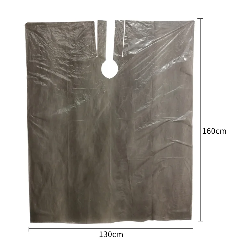Barber supplies hair dressing disposable Pe barber cape