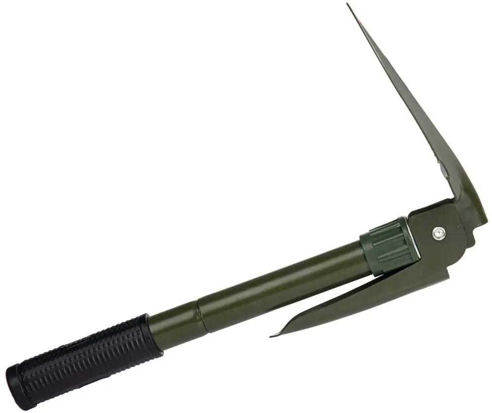  RGS03A Foldable Stainless Rail Steel Wheat Straw Plough Beach Long Handle Loading Military Spade