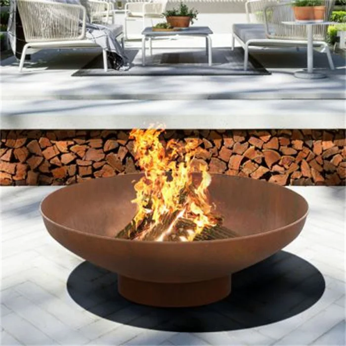 Corten Steel bbq Barbecue Grill Outdoor Wood Burning Charcoal Corten BBQ Grills Fire Pit