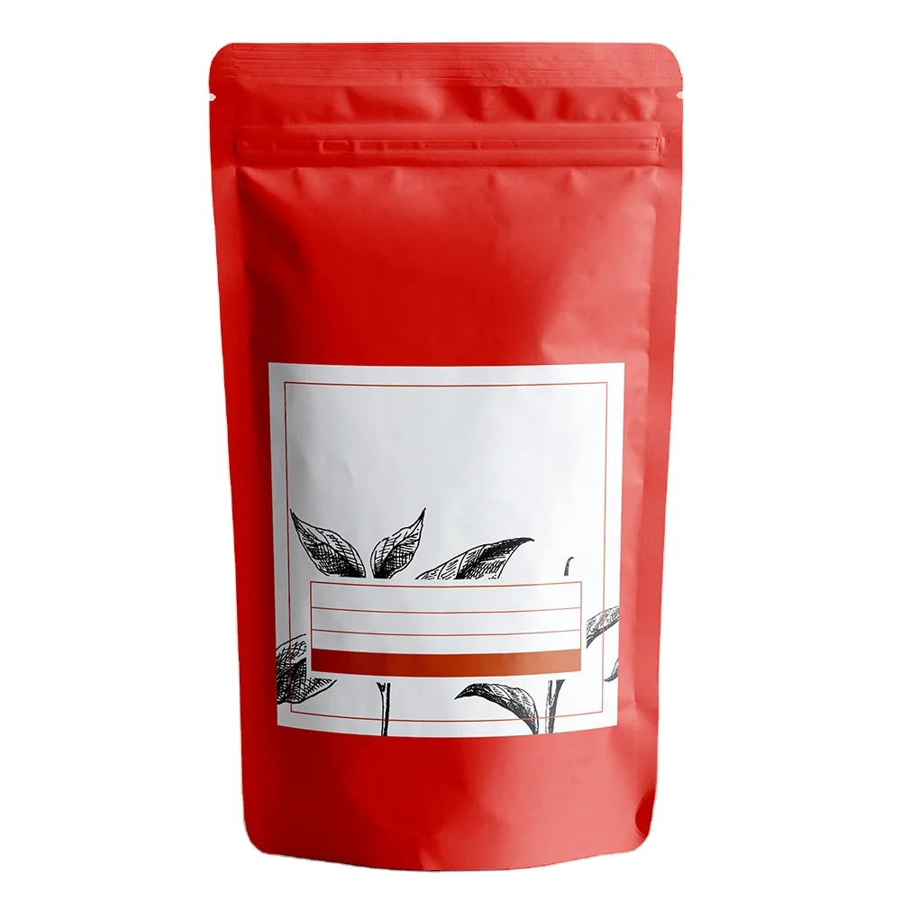 250G Printed Coffee Bean Packaging Bag Resealable Zipper Valve Kraft Flat Bottom Tin Tie 500G Craft Coffee Bags