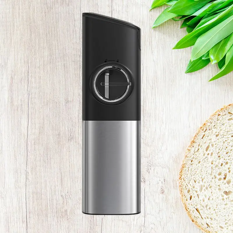 Portable Adjustable Automatic Stainless Steel Rechargeable Gravity, Electric Salt And Pepper Grinder With Lid