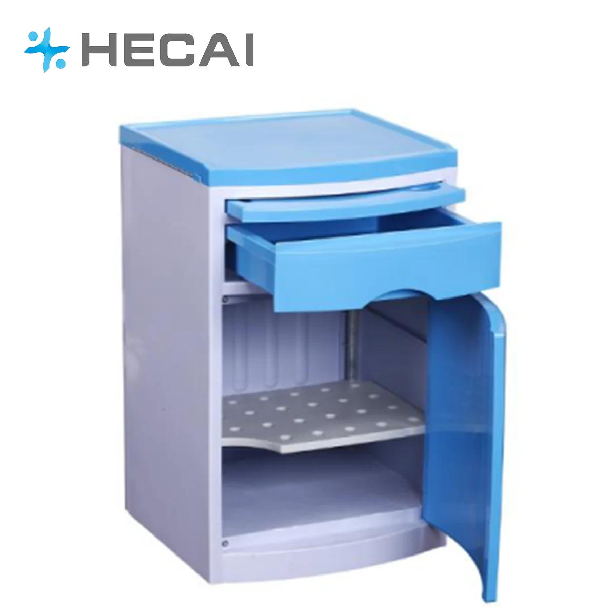 2025 Hot-selling Hospital Bed Side Cabinet Medical Clinic Patient Bedstand Abs Plastic Medicine Bedside Table
