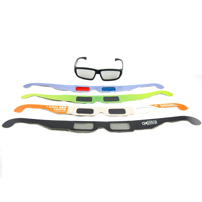 Paper 3D Red Blue Red Cyan Glasses Watch 3D Pictures Cardboard Anaglyph Red Cyan 3D Glasses