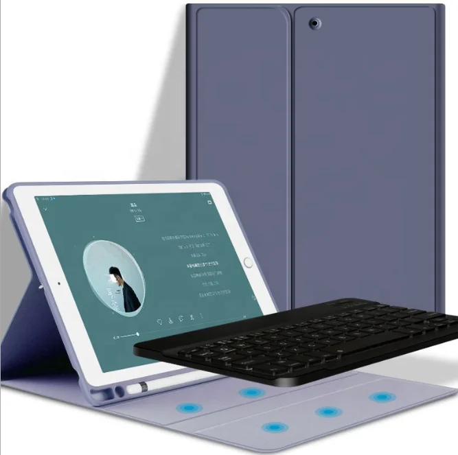 Wireless Key Board Tablet Cover With Pencil Holder Protector Case Flip TPU Tablet Case For iPad Pro11