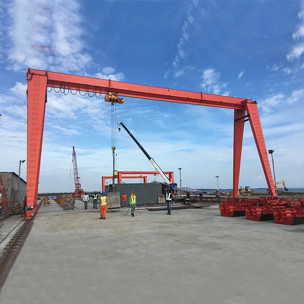 10 ton load capacity single girder with a platform trolley wooden a frame gantry crane