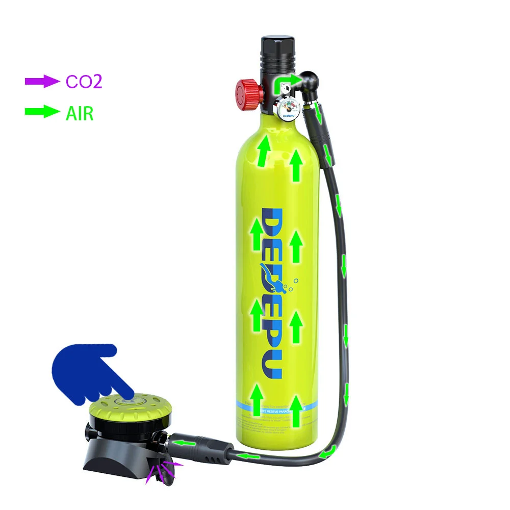 DEDEPU Free breath under water within 12M for 25minutes Spare air cylinder equipment diving tank supplier in china