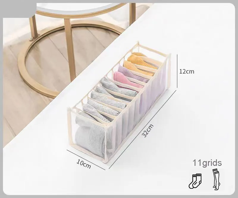 1 set of clothing underwear socks Drawer Storage Organiser   Underwear Clothes Drawer  Divider washable transparent