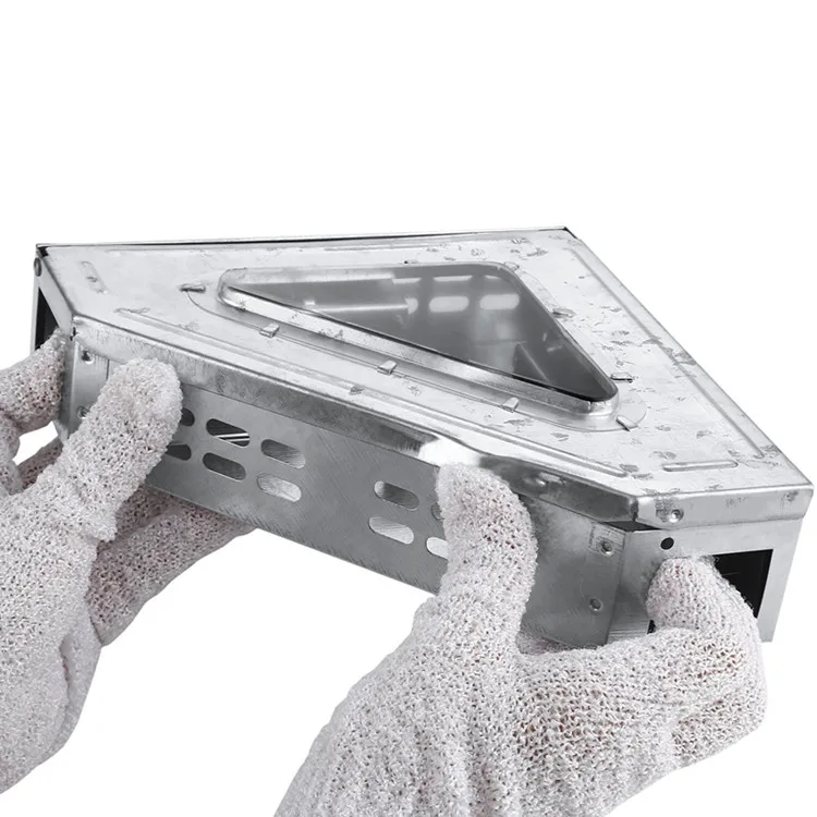 Two Entrance Door Corner Metal Mouse Trap Humane Rat Trap with Clear Window