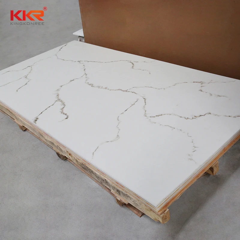 White color light transmitting Solid Surface Sheet Acrylic Resin Artificial Marble Stone for Decoration Hotel