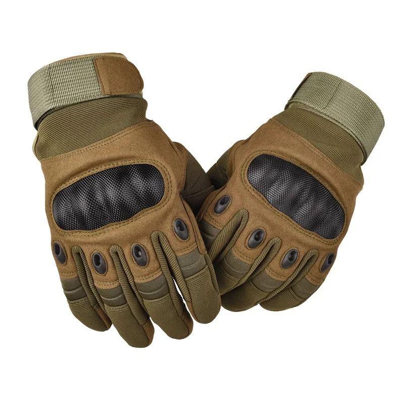 Multifunction Carbon Fiber Full finger hard knuckle tactical gloves high quality police tactical military Fighting gloves