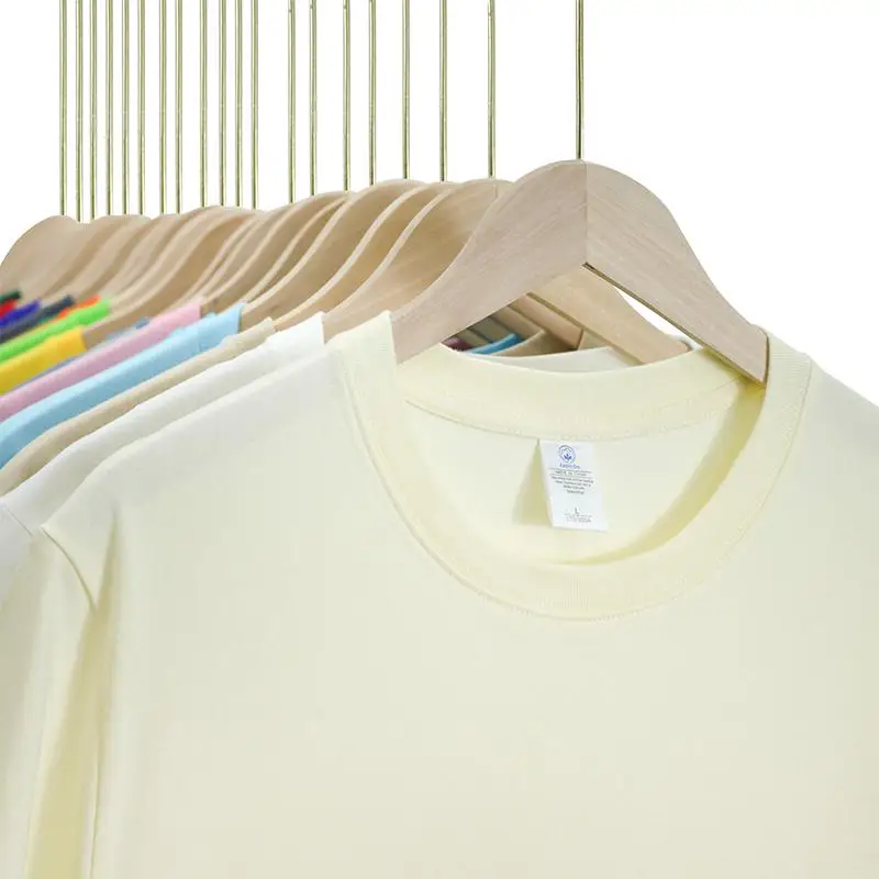 37 Colors in Stock High Quality 240Gsm 100% Cotton Heavyweight Oversized Tshirt Print Slogan Embroidery Custom Blank Men T Shirt