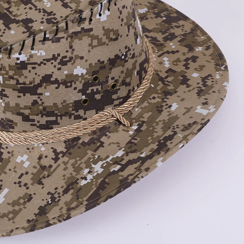 Hiking camping Western Cowboy Hat hunting jungle war army camouflage cap
