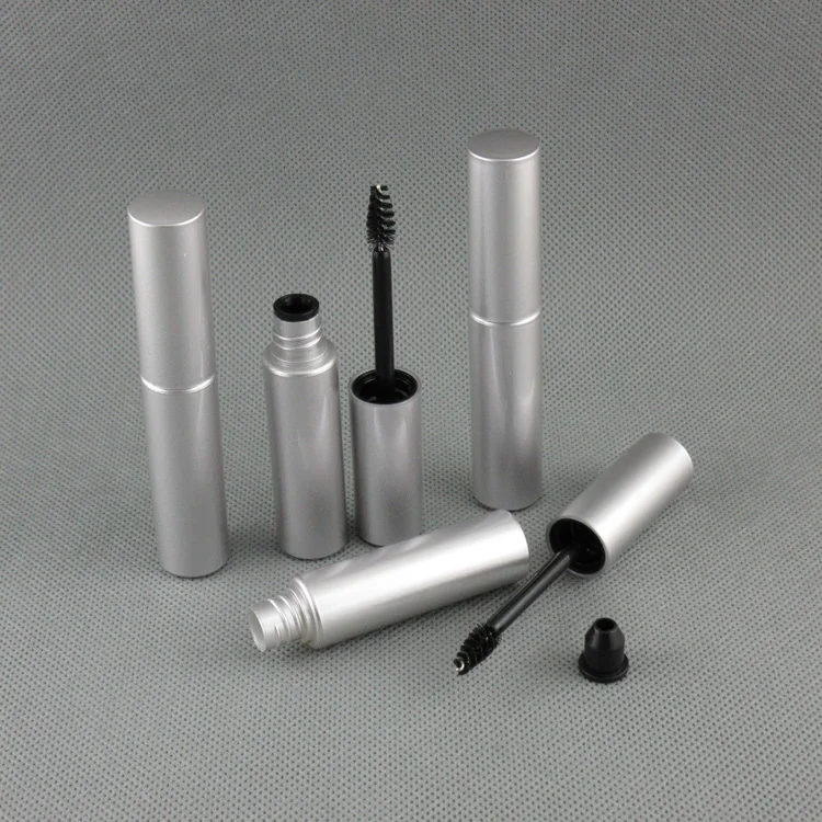 
Free shipping MOQ 500pcs TM-M6621 8ml matte silver round mascara bottle eye lash maker 