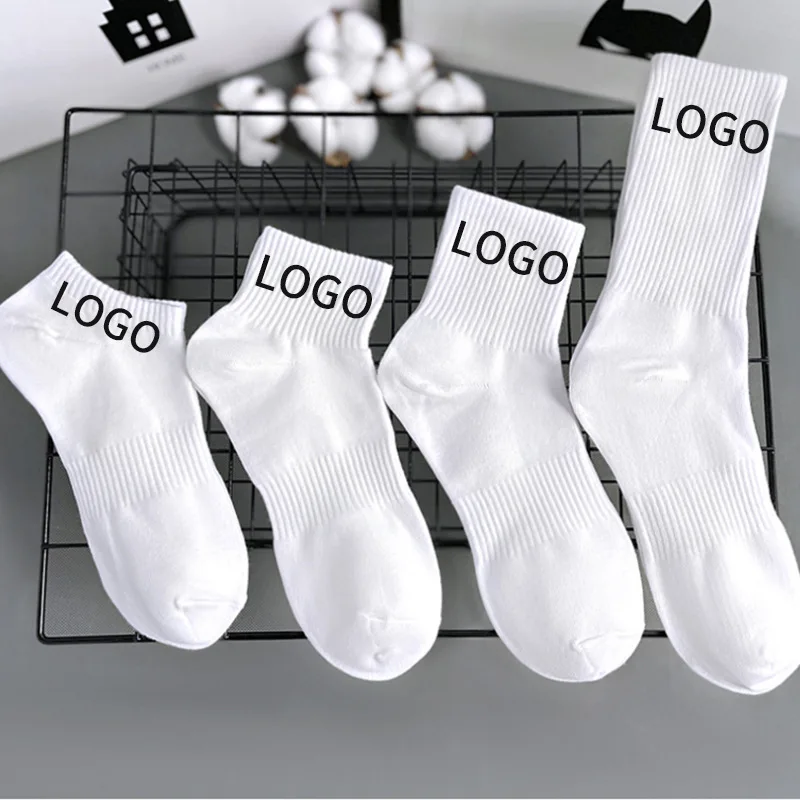 free sample high quality low MOQ 100% cotton design sock men women ankle crew logo custom socks