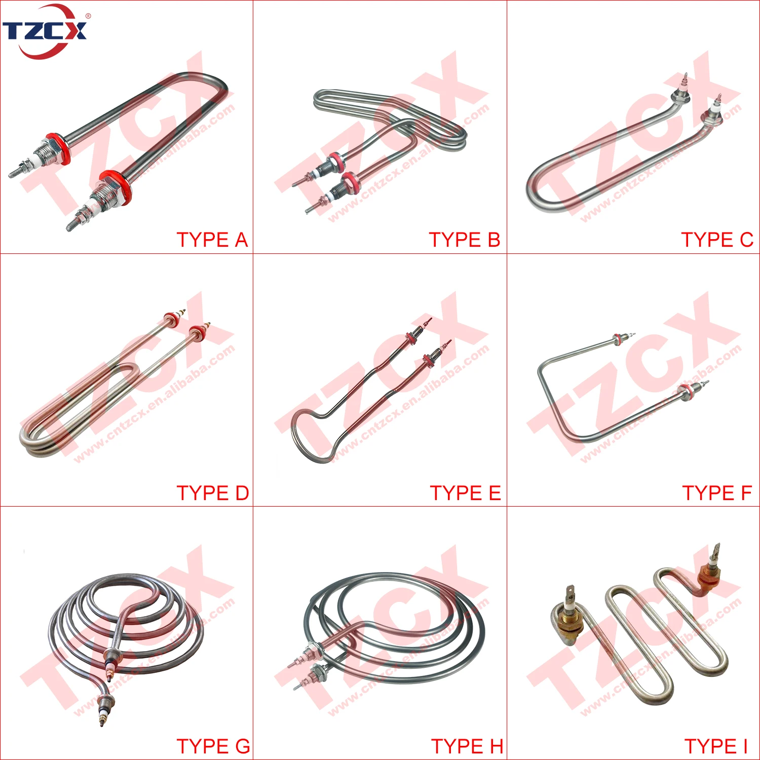 The popular brand TZCX stainless steel electric tubular resistance heater heating element
