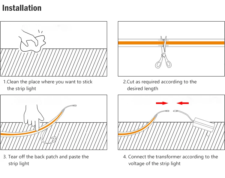 Factory Made Cuttable Flexible Customized Length Copper Board DC24V 10W COB LED Strip Lighting