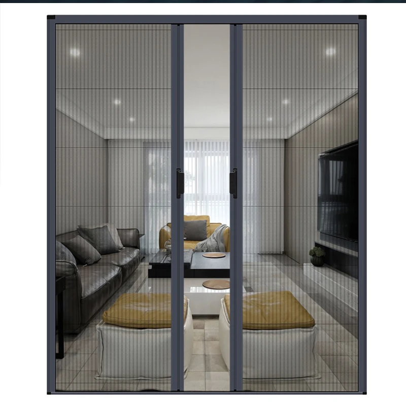 Pleated Fly Screen Retractable Plisse Screen For Window and door Custom Folding Flyscreen Insect Mosquito home and apartment
