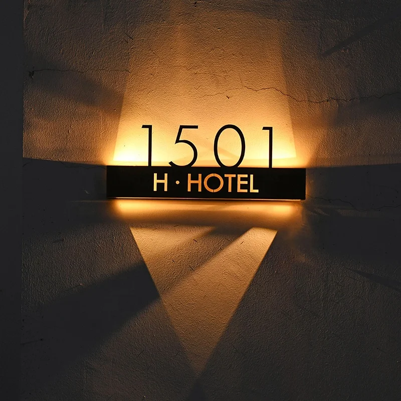 Kexian индивидуальная табличка для дома, светодиодный светильник, настенные буквы, знак с номером для номера в отеле, световые знаки с номером