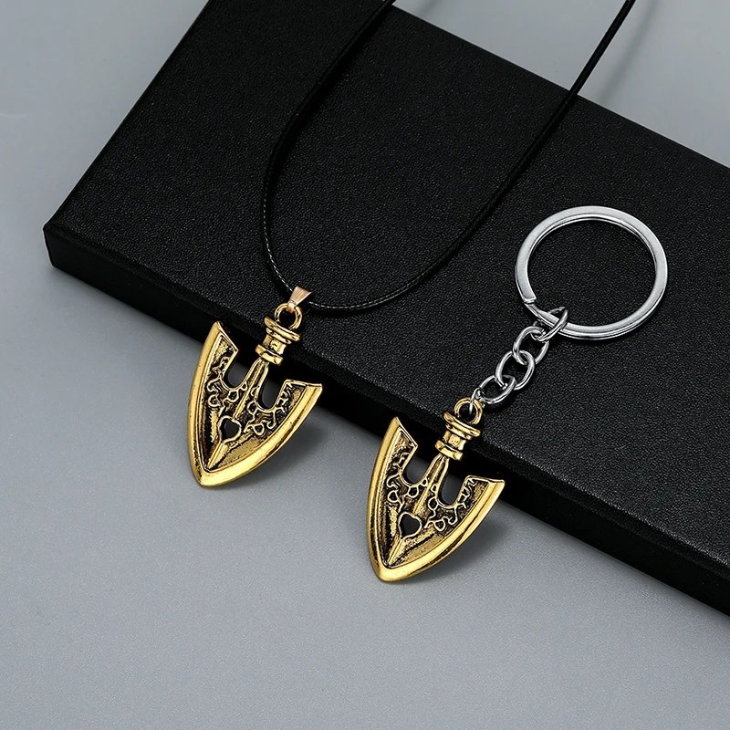 Europe and the United States hot gold stereo iron mountain pendant necklace boy black leather rope choker simple sweet cool wind