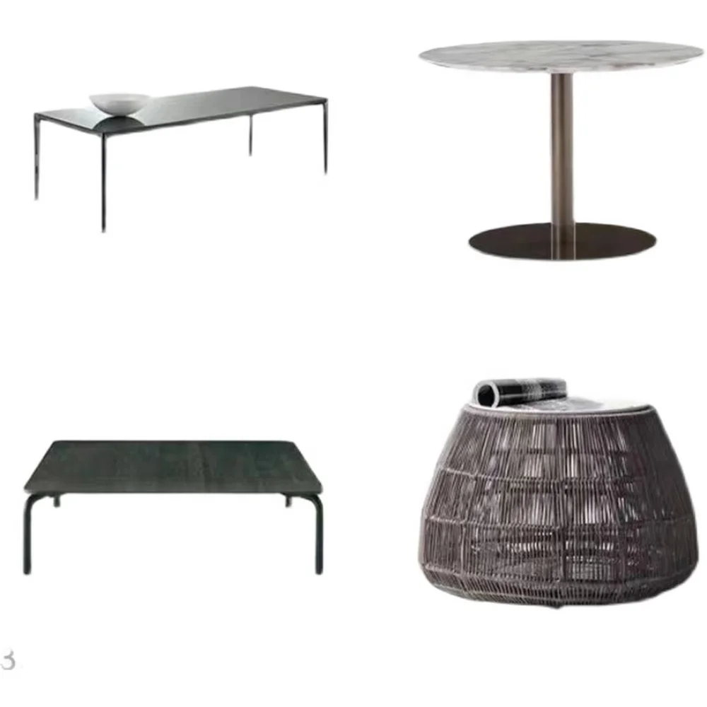 wholesale hot design cheap outdoor stone marble top small round square coffee table for sofa design center table side table