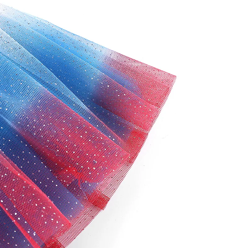 July 4th Soft Chiffon Children White/Blue/Red Mini Skirts Princess Sparkle Baby Girl Tutu Skirt