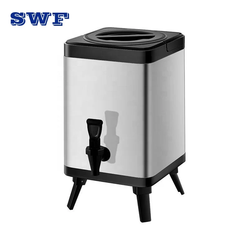 Пищевой кувшин для воды, горячий и холодный, 6 л, 8 л, 10 л, 12 л, изолированный дозатор для напитков, квадратная температура, дисплей, ведро для кофе, молока, чая