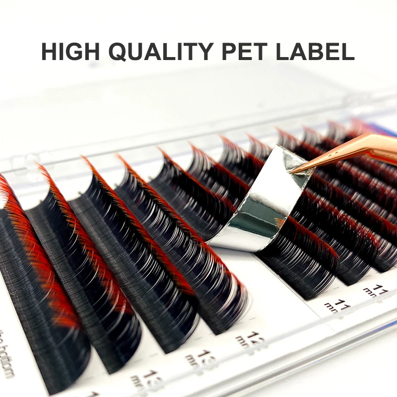 OEM Custom Logo Ombre Eyelash Extension PBT Material Individual Volume Mink Ombre Color Lashes Wholesale