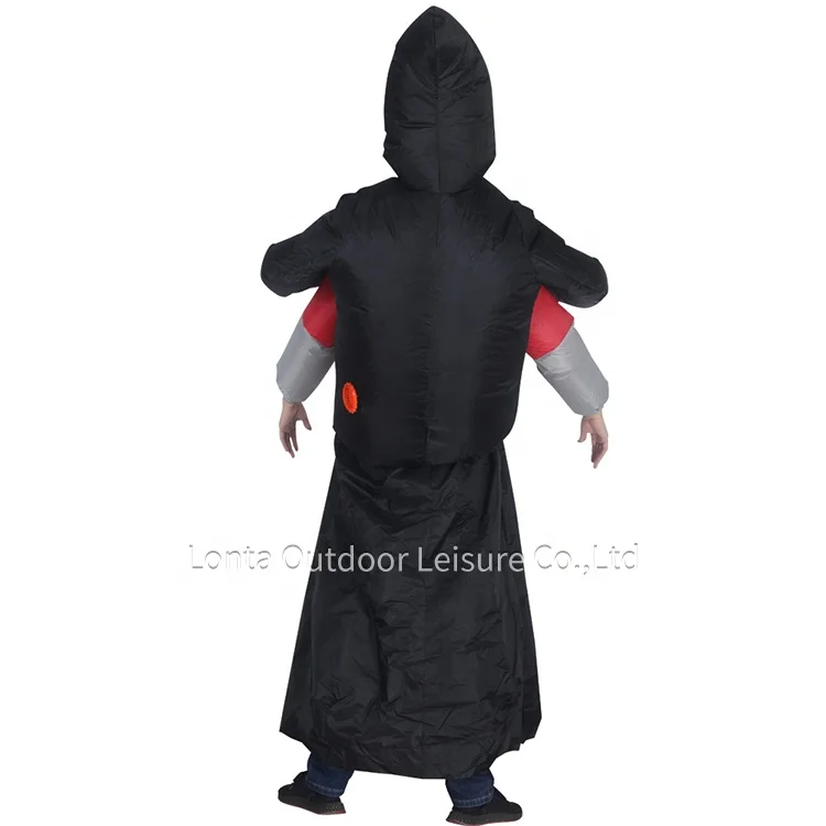 Funny Toy Outfit Halloween Costume Horror Suit Ghost Mascot Costume Fancy Dress Parade Death Inflatable Costume For Adults