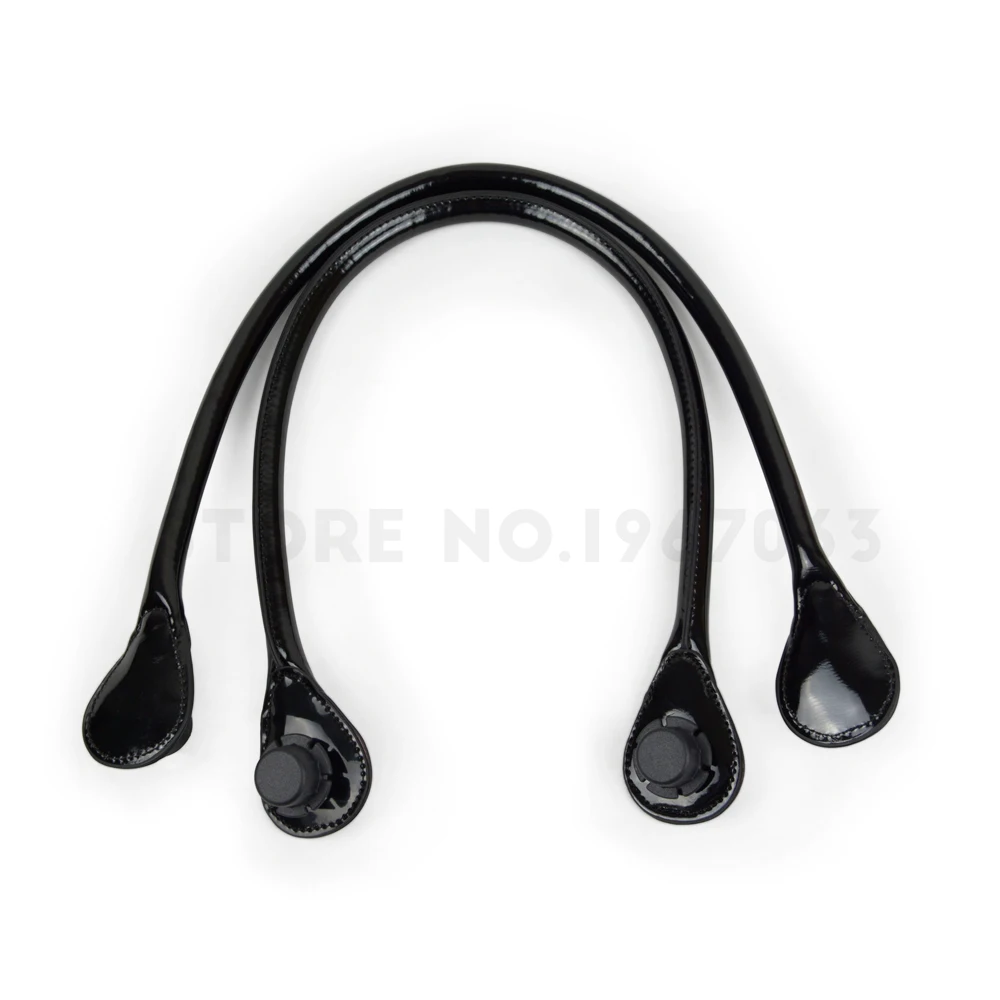 
New short Long Shiny Lacquer Pu Faux Leather obag Handles for O bag Classic Mini 