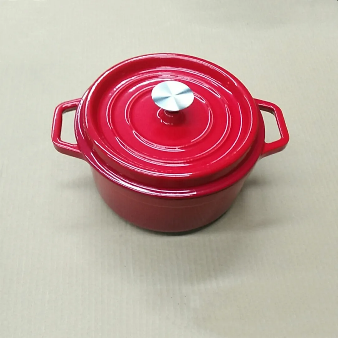 24cm Red Cast Iron Enameled Dutch Oven