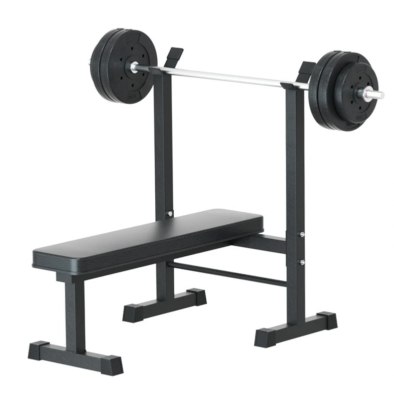 Indoor Multifunctional Fitness Weightlifting Bed Bench Press Barbell Squat Rack Dumbbell Bench
