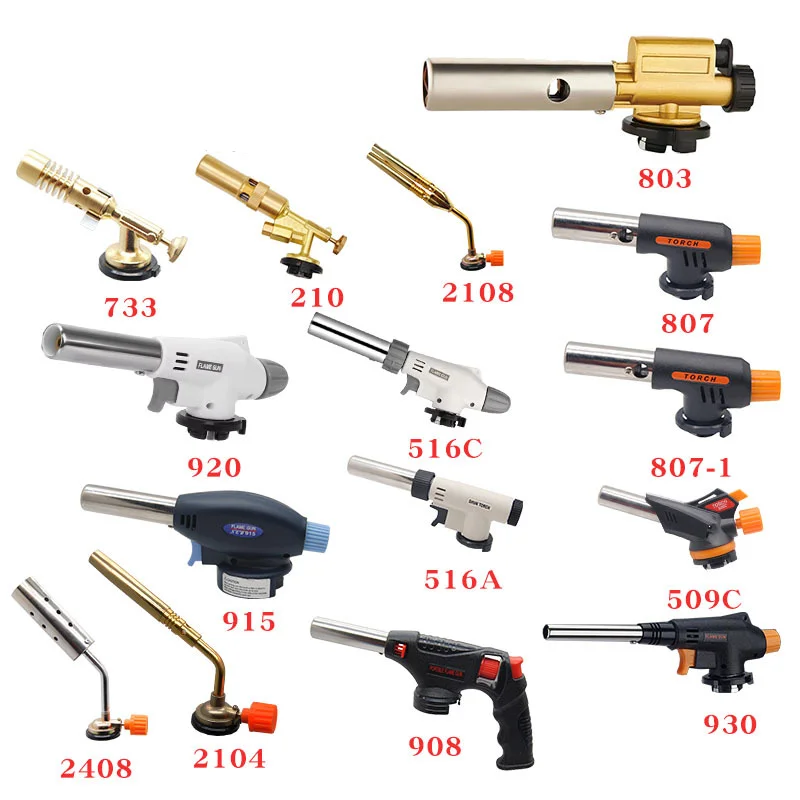 Camping Butane Gas Bbq Flame Gun Fire Maker Burner Heating Torch Camping Piezo Gas Welding gas torch burner flame gun