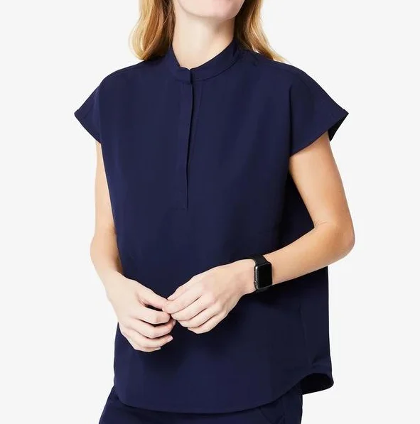 Newly Launch Nursing Scrub Hospital Uniforms Polyester Rayon Spandex Stretchy Fabric Medical Scrubs Set