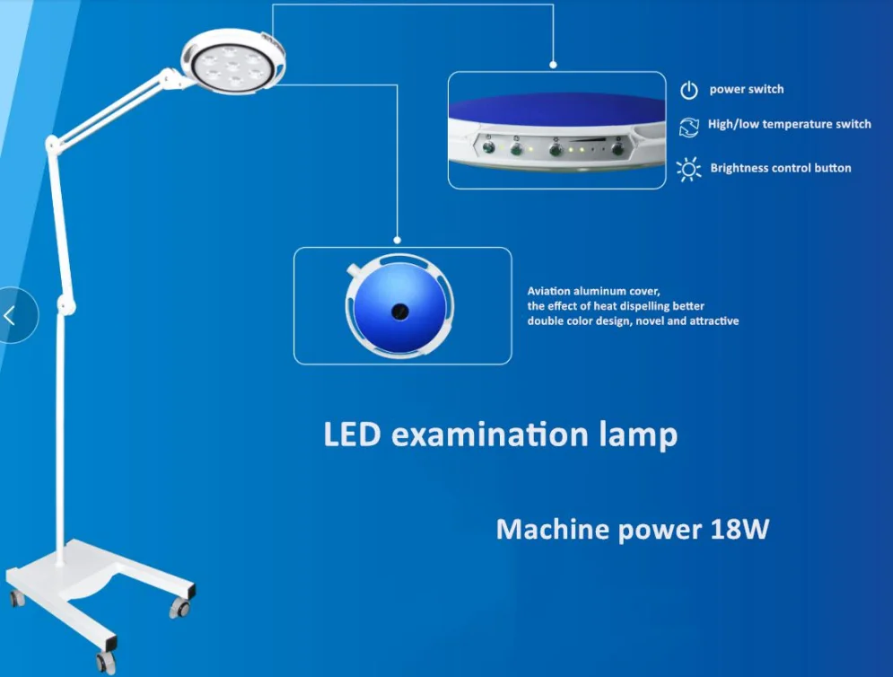 Veterinary Dental Wall mounted/Portable Lamp LED Examination Light OT Light Shadowless Lamp For Surgical and Examination