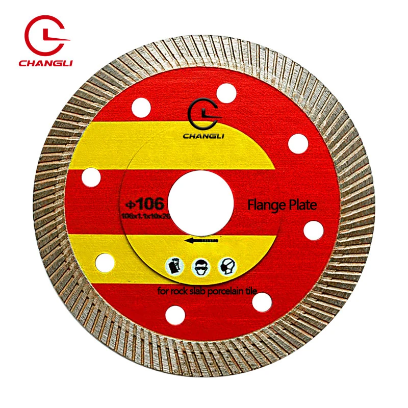 OEM High-end quality power multi tools  circle round disk 106mm Thin Turbo Dry Cutting Disc Saw Blade For Porcelain Tile
