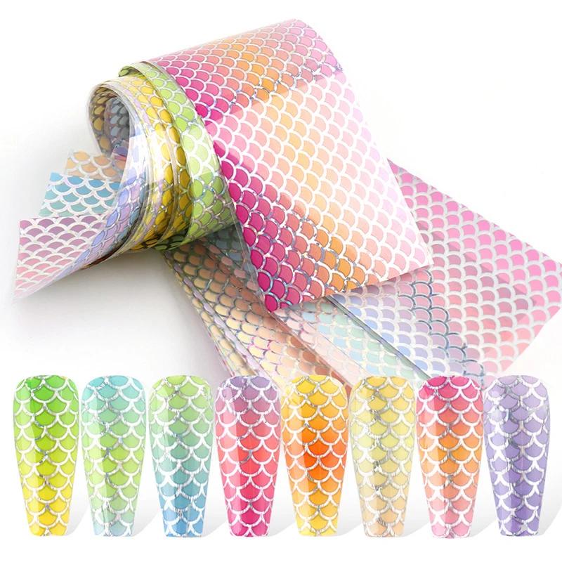 4X100CM Wholesales Nail Transfer Foils Paper Roll Set Nail Art Foil Polish Sticker Nail Transfer Foils