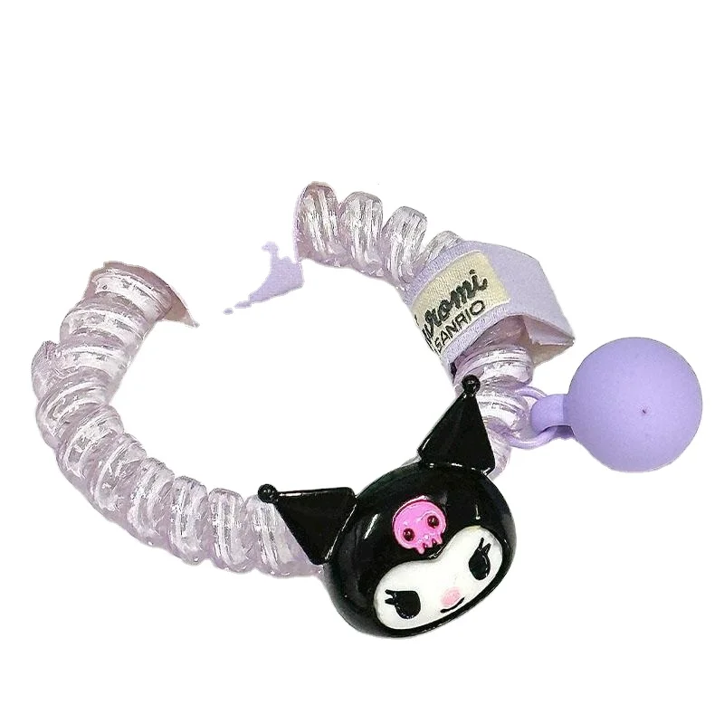 Genuine Cartoon Three-Dimensional Hair Band Cute Girl Heart Cinnamoroll Sweet Hair Rope Bracelet Small Rubber Band