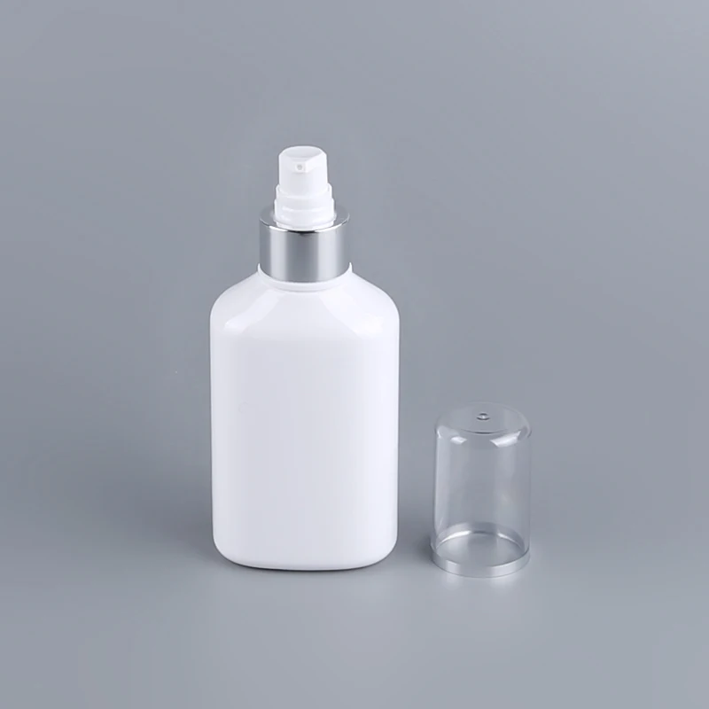 Customized pump cosmetic lotion vacuum cream bottle with cap