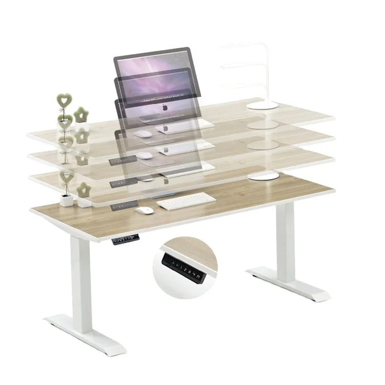 JUOU Stable lifting Desk  Home Office Height Adjustable Computer Smart Electric Sit Stand Up Desk
