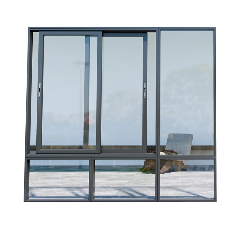 Прямая поставка с фабрики популярные взрывоопасные французские дизайнерские обычные двойные стеклянные раздвижные окна из алюминиевого сплава